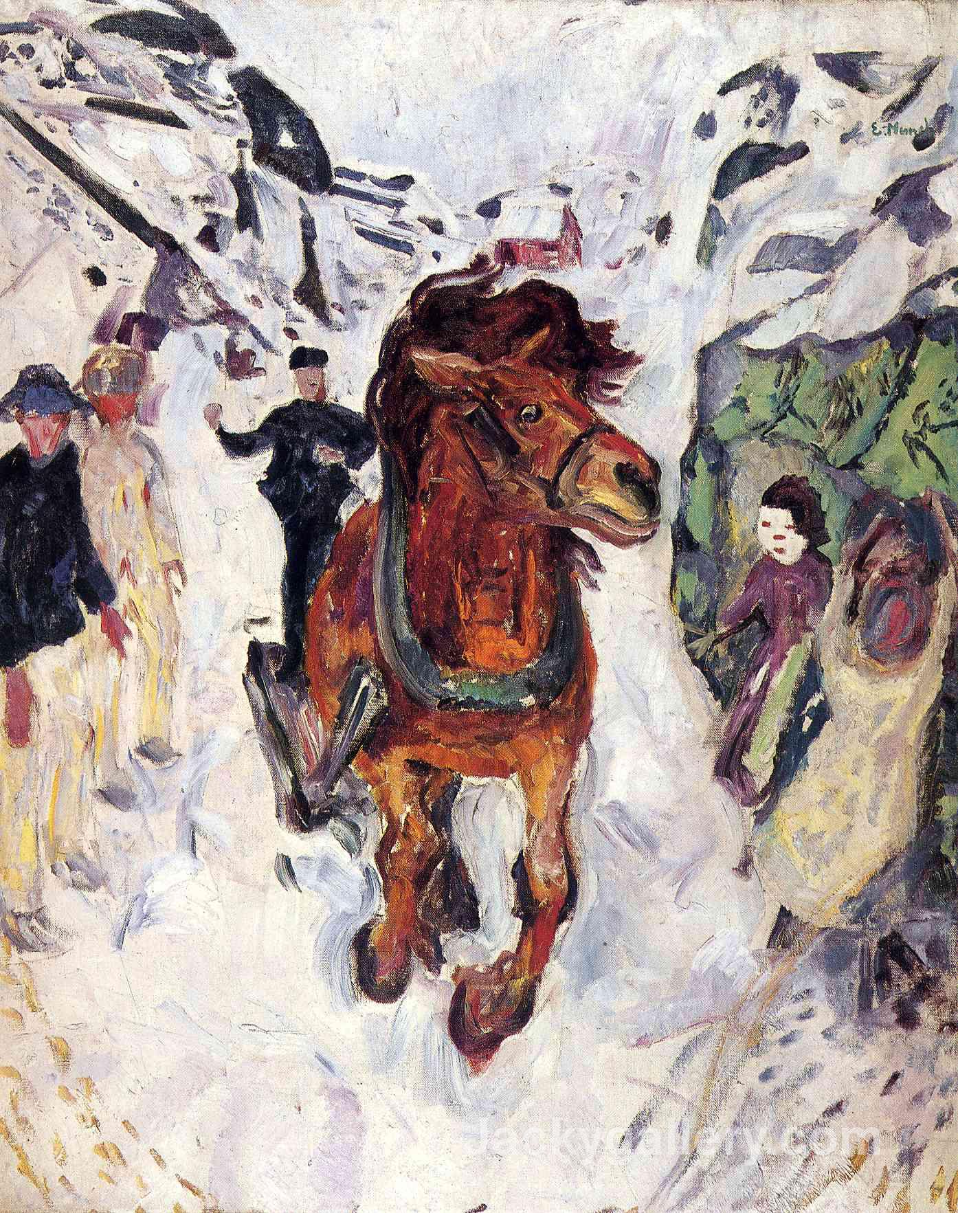 Galloping horse by Edvard Munch paintings reproduction